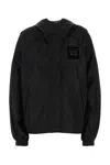 Ganni Nylon Blouson Jacket In Black
