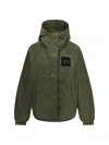 Ganni Flyweight Nylon Jacket Kalamata In Green