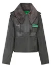 Ganni Anorak Multicolor Tartan Jacket In Black