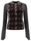 Ganni Slim-fit Knitted Polo Shirt With Check Pattern