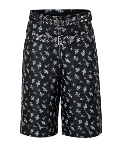 Ganni Jacquard Shorts In Multi