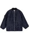 Ganni Botanic Jacquard Jacket In Blau