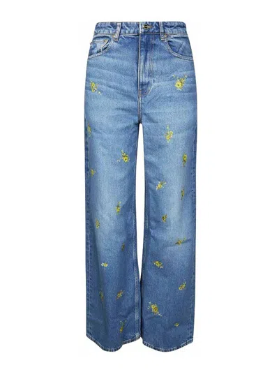 Ganni Jeans Acampanados - Denim In Blue