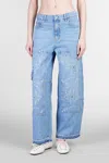 Ganni Jeans In Blue Cotton In Blue
