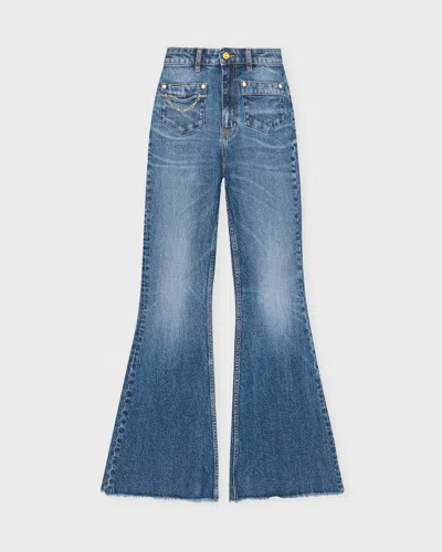 Ganni Jeans Blue Future Denim Goddi Mid Blue