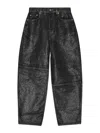 Ganni Organic Cotton Denim Jeans In Black