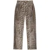 Ganni Denim Straight Trousers In Brown