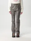 Ganni Jeans  Woman Color Brown In Brown