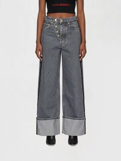 Ganni Pants Woman  In Blue