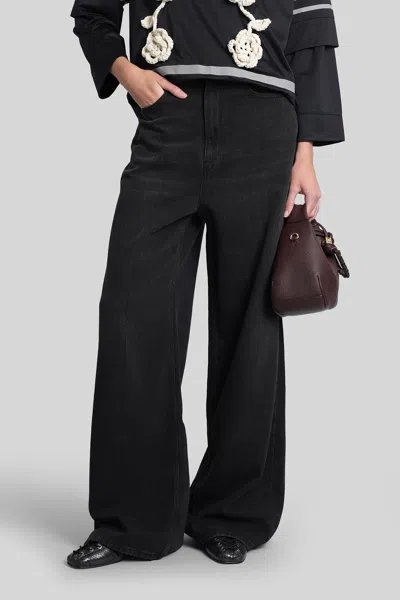 GANNI JEANS IN BLACK COTTON
