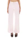 Ganni Overdyed Izey Jeans In Chalk Pink In Pink