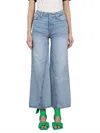 Ganni Wide-leg High-waist Jeans In Classic Light Blue Denim