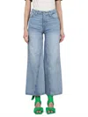 Ganni Wide-leg High-waist Jeans In Classic Light Blue Denim
