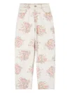 Ganni Stary Floral-print Jeans In Multi