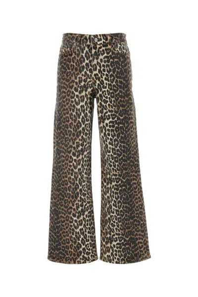 Ganni Jeans In Animalier