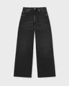 Ganni Jeans Soft Rigid Denim Baggy Washed Black In Black