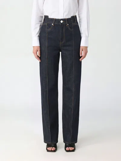 Ganni Jeans Woman Colour Blue