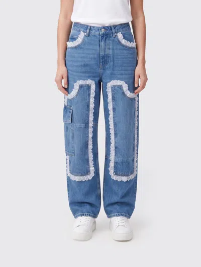 Ganni Jeans Woman Colour Blue