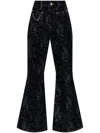 Ganni Navy Snake Print Goddi Jeans In 蓝色