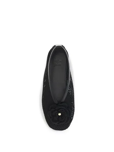 Ganni Jenny Ballerina Flat In Black