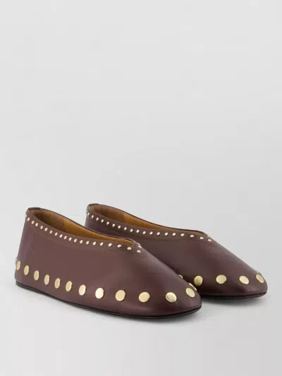 Ganni Jenny Ballerina Shoes Synthetic Flat Sole In Animal Print