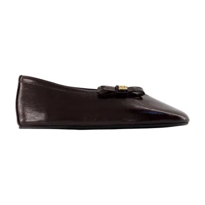Ganni Jenny Ballerinas -  - Synthetic - Brown