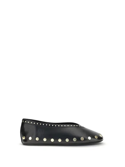 Ganni Jenny Ballet Flat In Black