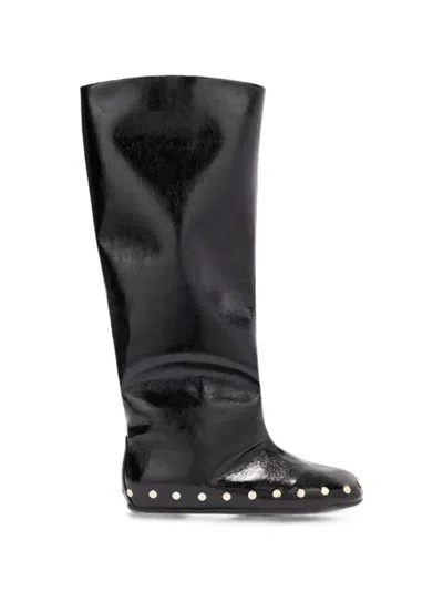 Ganni Jenny High Boots In Black In Multi