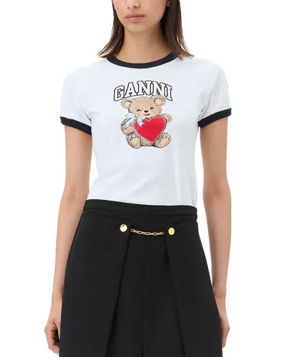 GANNI JERSEY BEAR T-SHIRT