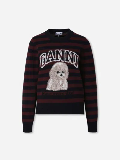 GANNI GANNI JERSEY STRIPED POODLE