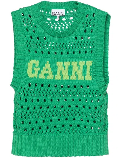 Ganni Jerseys & Knitwear In Green