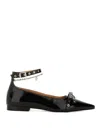 Ganni Jewel Ballerina In Black