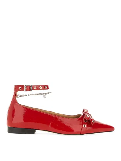 Ganni Bailarinas - Rojo In Red