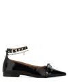 Ganni Jewel Ballerina In Black