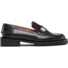 Ganni Jewel Button Loafer In Black