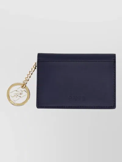 Ganni Joy Bear Card Holder Chain Detail In Blue