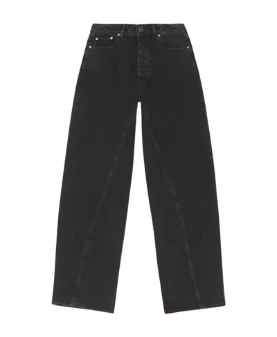 Ganni Jozey Corduroy Trousers In Black