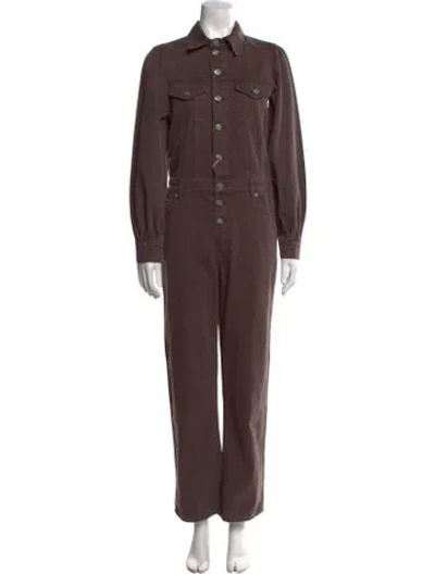 Pre-owned Ganni Jumpsuit W/ Tags In Brown