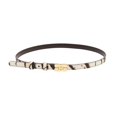Ganni Kat Belt In Ivory