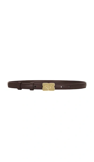 Ganni Kat Belt Small In Chicory Coffee