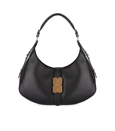 GANNI GANNI KAT BLACK SMALL SHOULDER BAG
