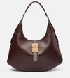 Ganni Kat Large Shoulder Bag In Brown