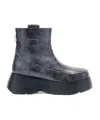 Ganni Kat Low Boots In Dark Grey In Black