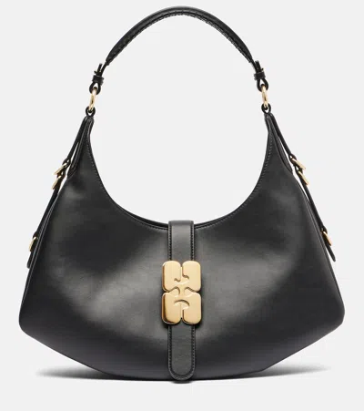 Ganni Kat Medium Shoulder Bag In Black