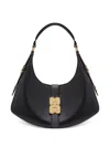 Ganni Kat Small Black Leather Shoulder Bag  In Black