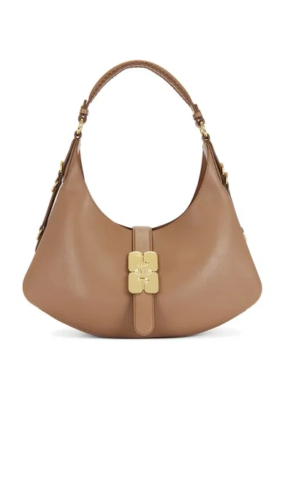 Ganni Kat Small Butter In Metallic