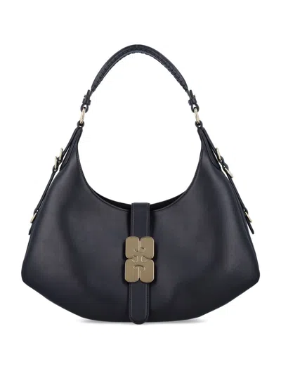GANNI GANNI LEATHER SMALL KAT SHOULDER BAG