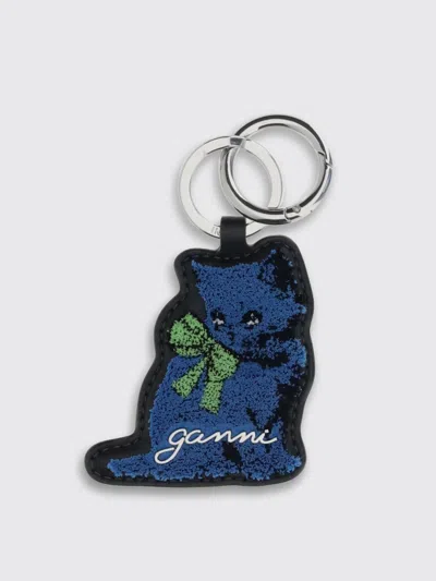 Ganni Key Chain  Woman Color Blue