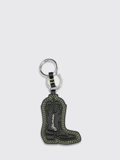 Ganni Western Boot Keyring In Black
