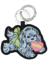 Ganni Women Puppy Keychain In Multi